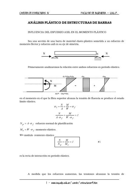 Análisis Plástico de Estructuras de Barra