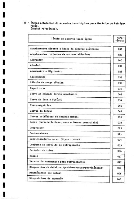 CBO MECÁNICO DE REFRIGERAQAO - OIT/Cinterfor