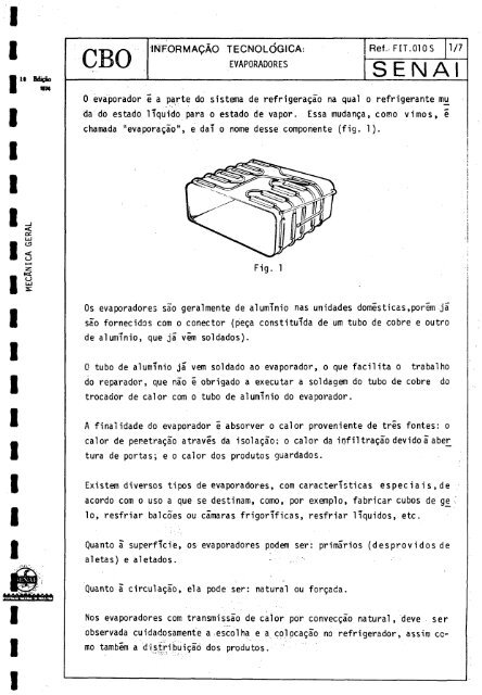 CBO MECÁNICO DE REFRIGERAQAO - OIT/Cinterfor