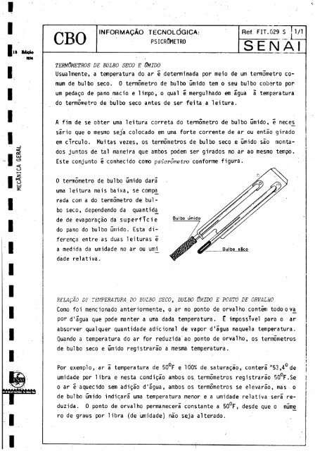 CBO MECÁNICO DE REFRIGERAQAO - OIT/Cinterfor