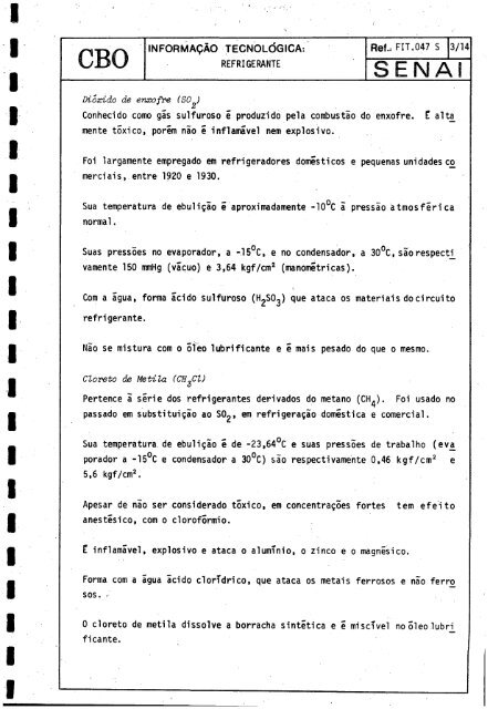 CBO MECÁNICO DE REFRIGERAQAO - OIT/Cinterfor