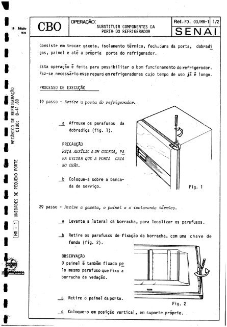 CBO MECÁNICO DE REFRIGERAQAO - OIT/Cinterfor