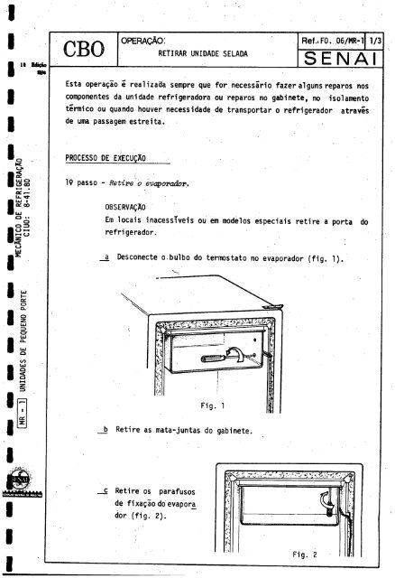 CBO MECÁNICO DE REFRIGERAQAO - OIT/Cinterfor