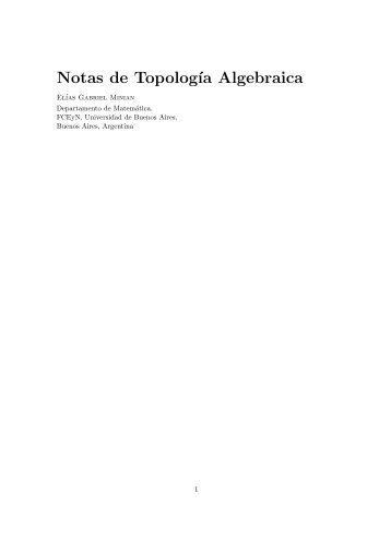 Notas de topología algebraica - Universidad de Buenos Aires