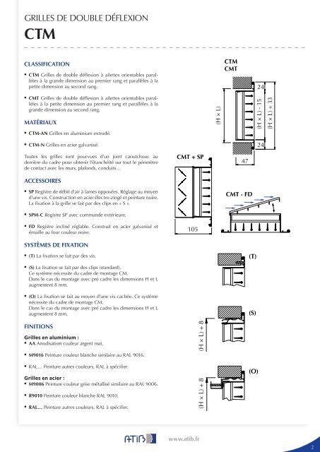 GRILLES DE DOUBLE DÉFLEXION - ATIB