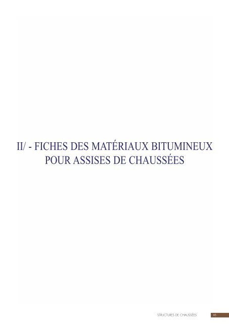 CATALOGUE DES STRUCTURES DE CHAUSSEES - Driea