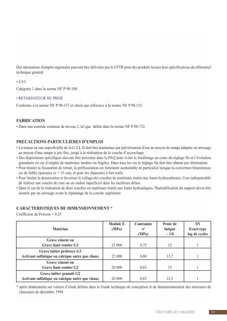 CATALOGUE DES STRUCTURES DE CHAUSSEES - Driea