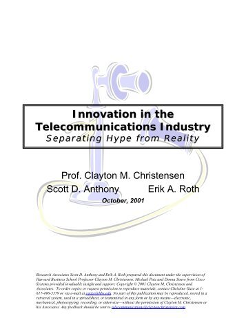 Innovation in the Telecommunications Industry: Separating Hype ...
