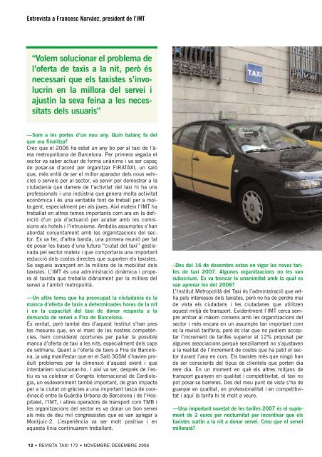 revista taxi núm. 172 - Institut Metropolità del Taxi