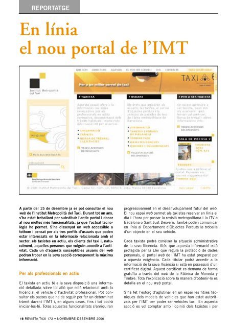 revista taxi núm. 172 - Institut Metropolità del Taxi