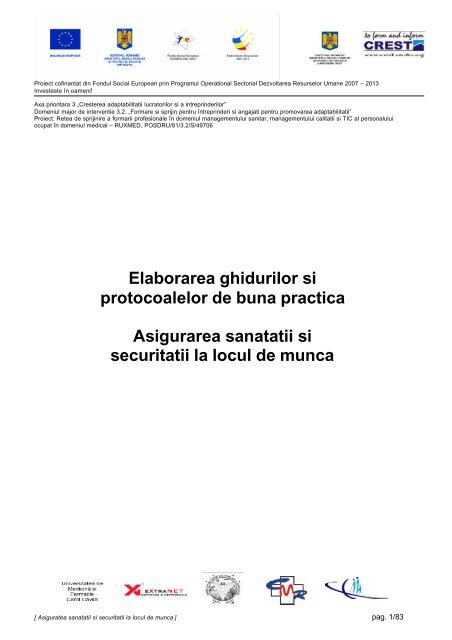 asigurarea sănătăţii şi securităţii la locul de muncă - ruxmed