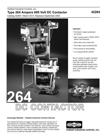 DC CONTACTOR - Hubbell Industrial Controls