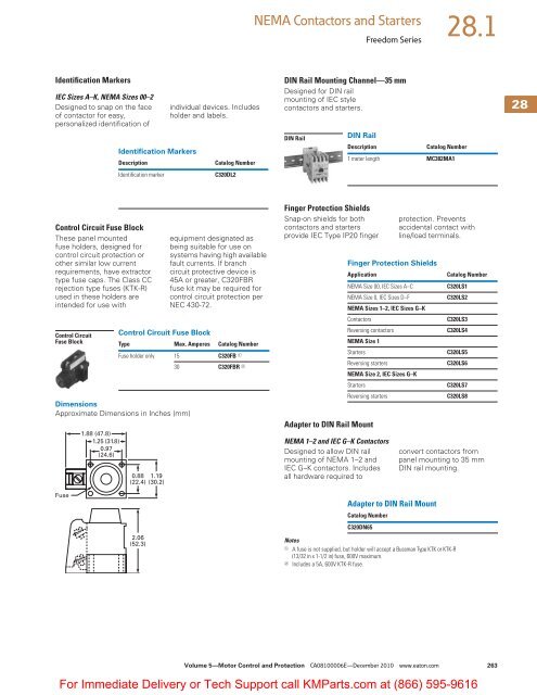 28.1 NEMA Contactors and Starters - Klockner Moeller Parts