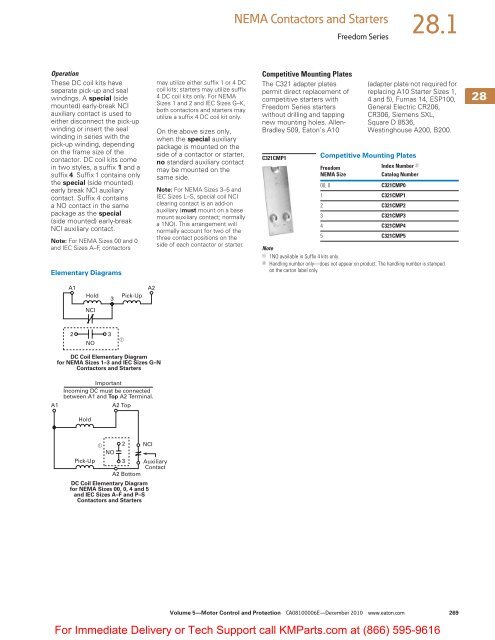 28.1 NEMA Contactors and Starters - Klockner Moeller Parts