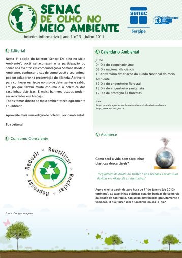 Boletim Socioambiental Julho 2011 - Senac