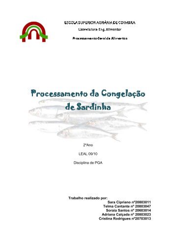 Processamento da Congelação de Sardinha de Sardinha - ESAC