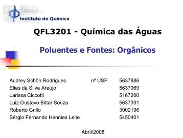 Poluentes Emergentes - USP