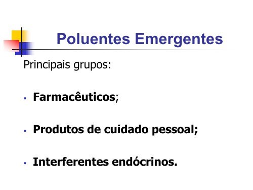 Poluentes Emergentes - USP