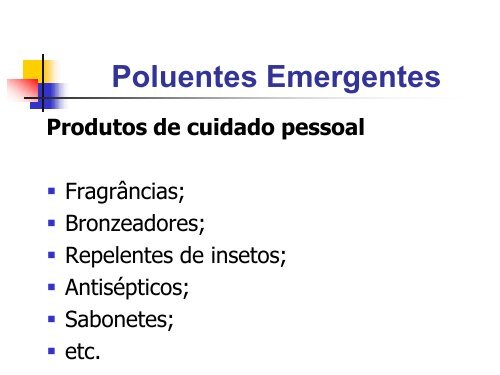 Poluentes Emergentes - USP