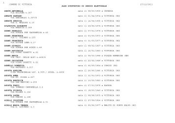 elenco definitivo 2012 - Comune di Vittoria