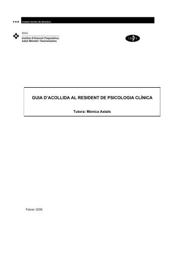 guia d'acollida al resident de psicologia clínica - Parc de Salut Mar