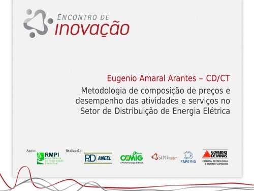 Eugenio Amaral Arantes – CD/CT Metodologia de ... - Cemig