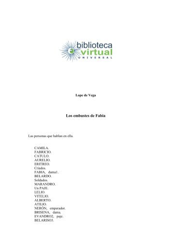 Los embustes de Fabia - Biblioteca Virtual Universal