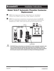 Model “A/A-2” Automatic Pinsetter Contactor Replacement - Brunswick