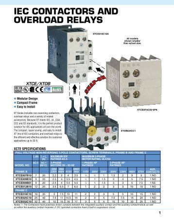 IEC Contactors and Overload Relays