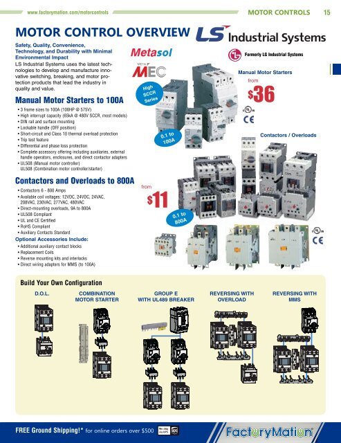 LG MMS-32H-13A META MEC Manual Motor Starter from LS Industrial