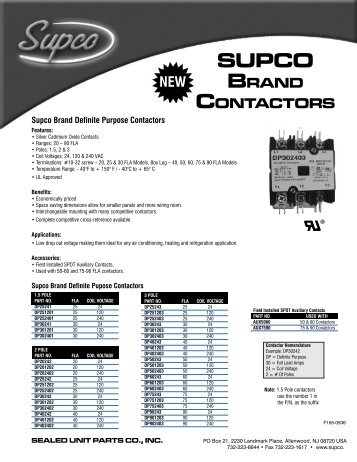 SUPCO Brand Contactors.indd