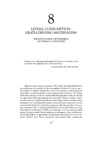 Lethal consumption: Death-denying materialism