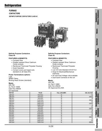 PAGE K230-K231 - CONTACTORS - Totaline