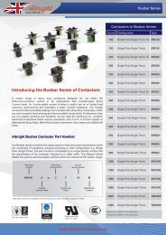 Introducing the Busbar Series of Contactors - Albright International Ltd