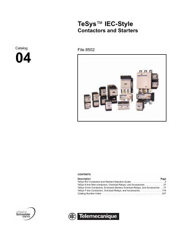 TeSys™ IEC-Style Contactors and Starters - Schneider Electric