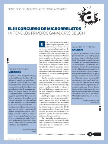 Concurso de microrrelatos - Abogacía Española