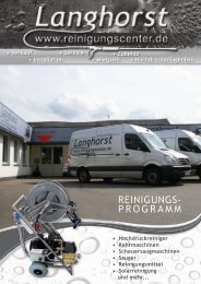 Langhorst Reinigungstechnik - Reinigungsprogramm