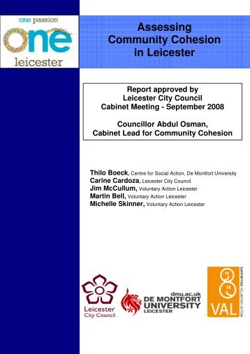 Assessing Community Cohesion in Leicester - De Montfort University