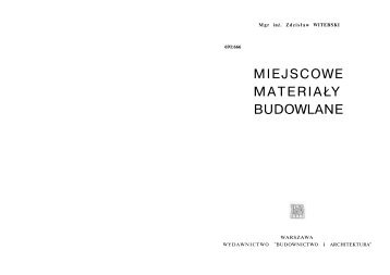 Miejscowe materiały budowlane - Witebski Z. - Cohabitat