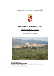 versión preliminar del Plan General - Ayuntamiento de Vilar de Canes