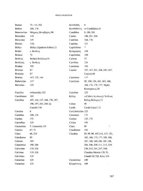 Roman onomastics in the Greek East: social and political aspects ...