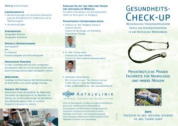 Chefarzt-Check-Up - Aatalklinik Wünnenberg