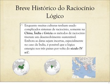 Breve Histórico do Raciocínio Lógico - Wilson da Silva