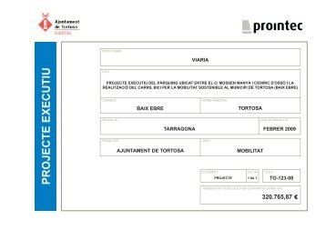 PROJECTE EXECUTIU - tortosa.es