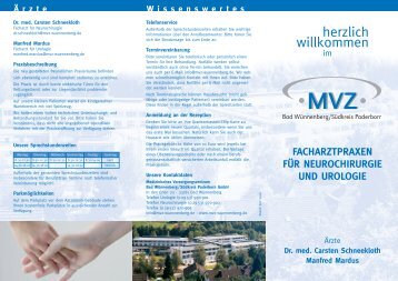 Willkommen Neurochirurgie Urologie - Aatalklinik Wünnenberg