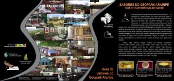 Guia de Sabores do Geopark - Geopark Araripe - Urca