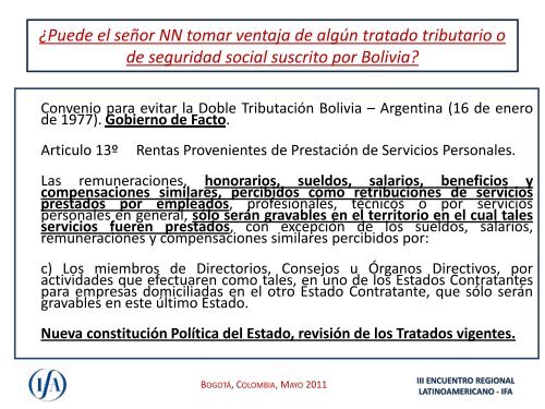 TRIBUTACIÓN DE EXPATRIADOS EN CHILE Caso ... - IFA Costa Rica