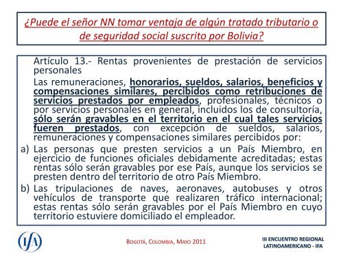 TRIBUTACIÓN DE EXPATRIADOS EN CHILE Caso ... - IFA Costa Rica