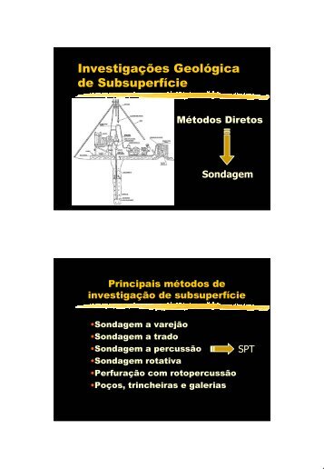 Investigações Geológica de Subsuperfície