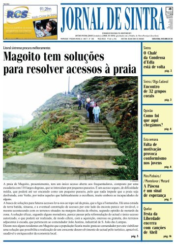 Magoito tem soluções para resolver acessos à praia - Jornal de Sintra